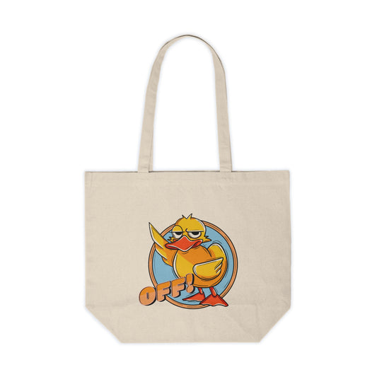 Duck Off Canvas Shopping Tote