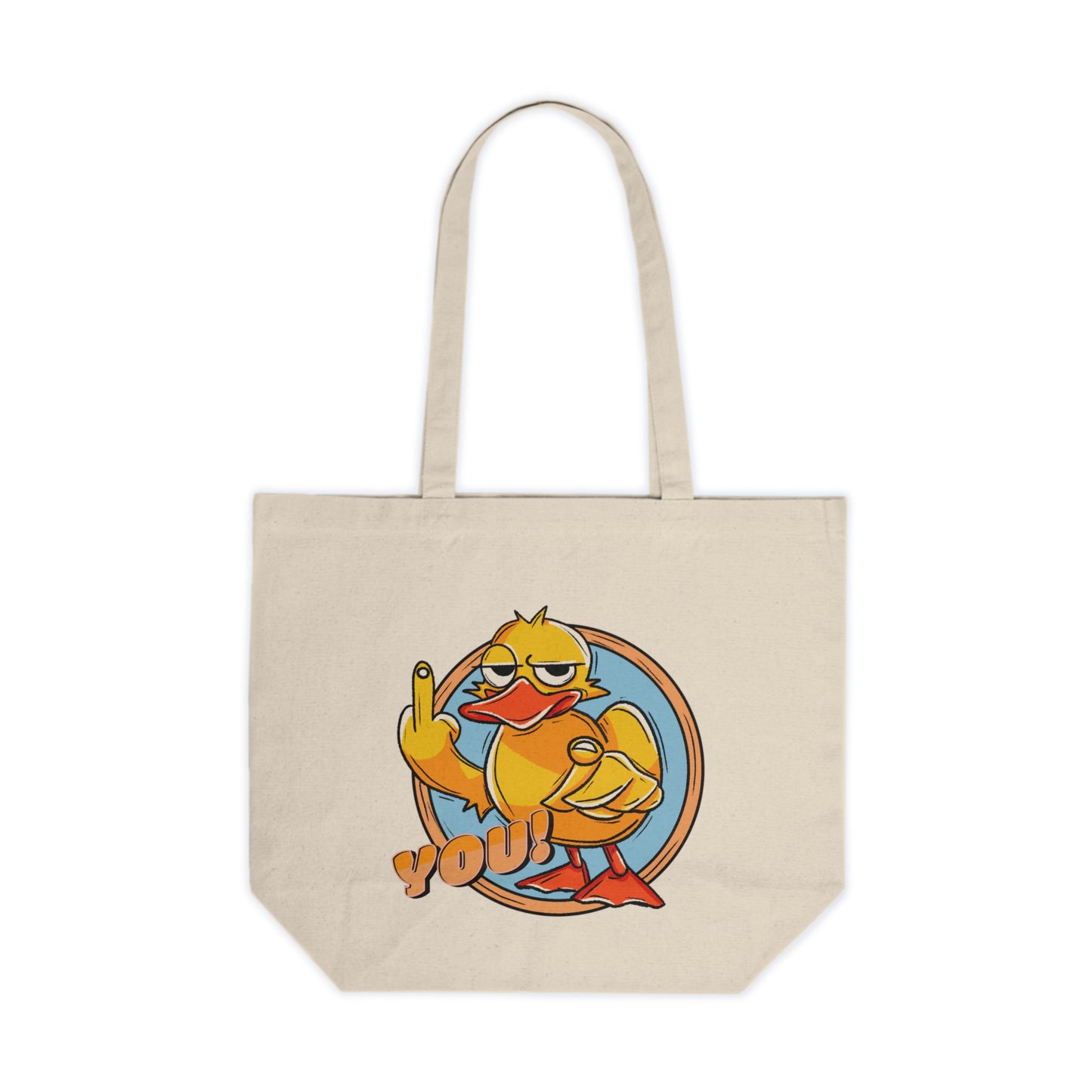 Duck You Canvas Shopping Tote