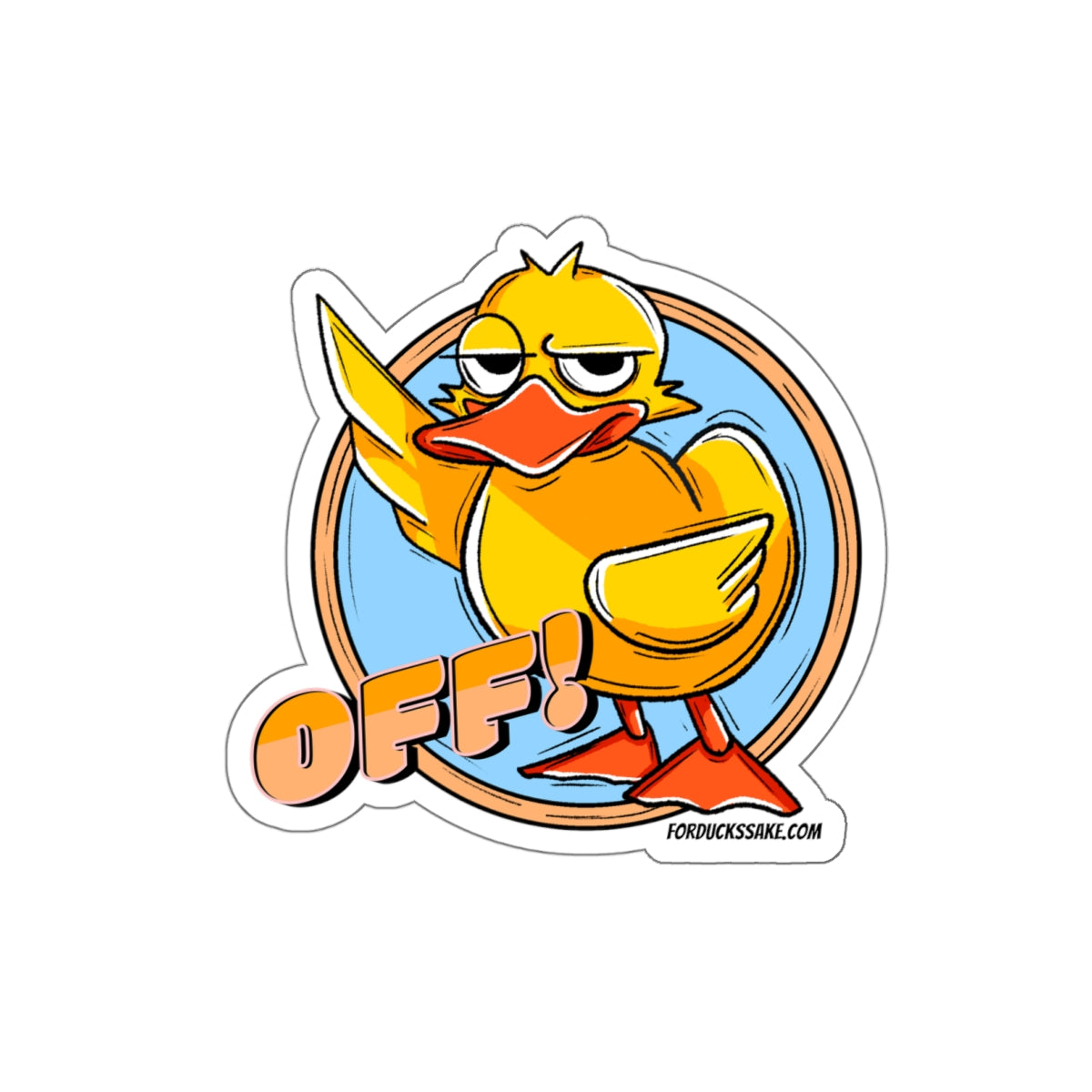 Duck Off Die-Cut Stickers