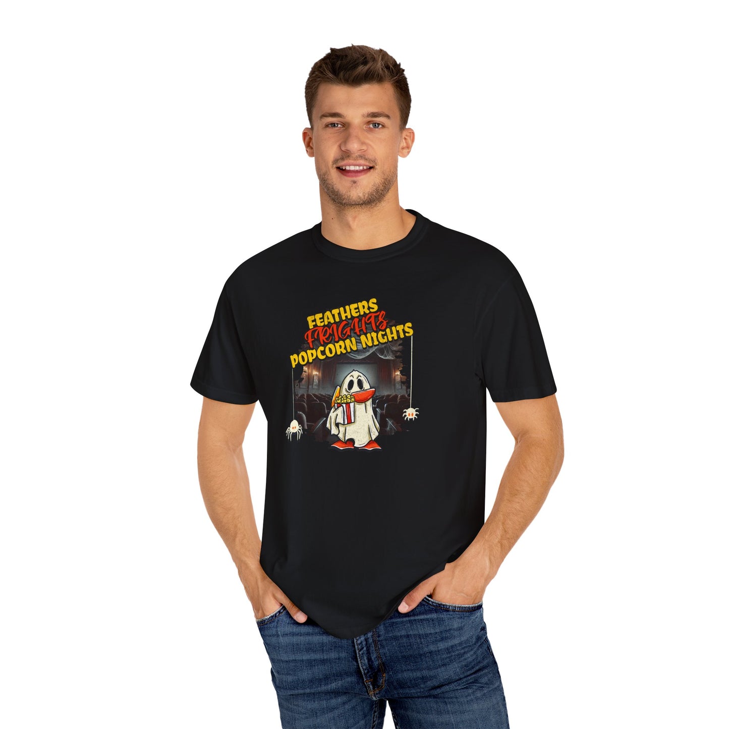 Feathers, Frights, & Popcorn Nights T-shirt