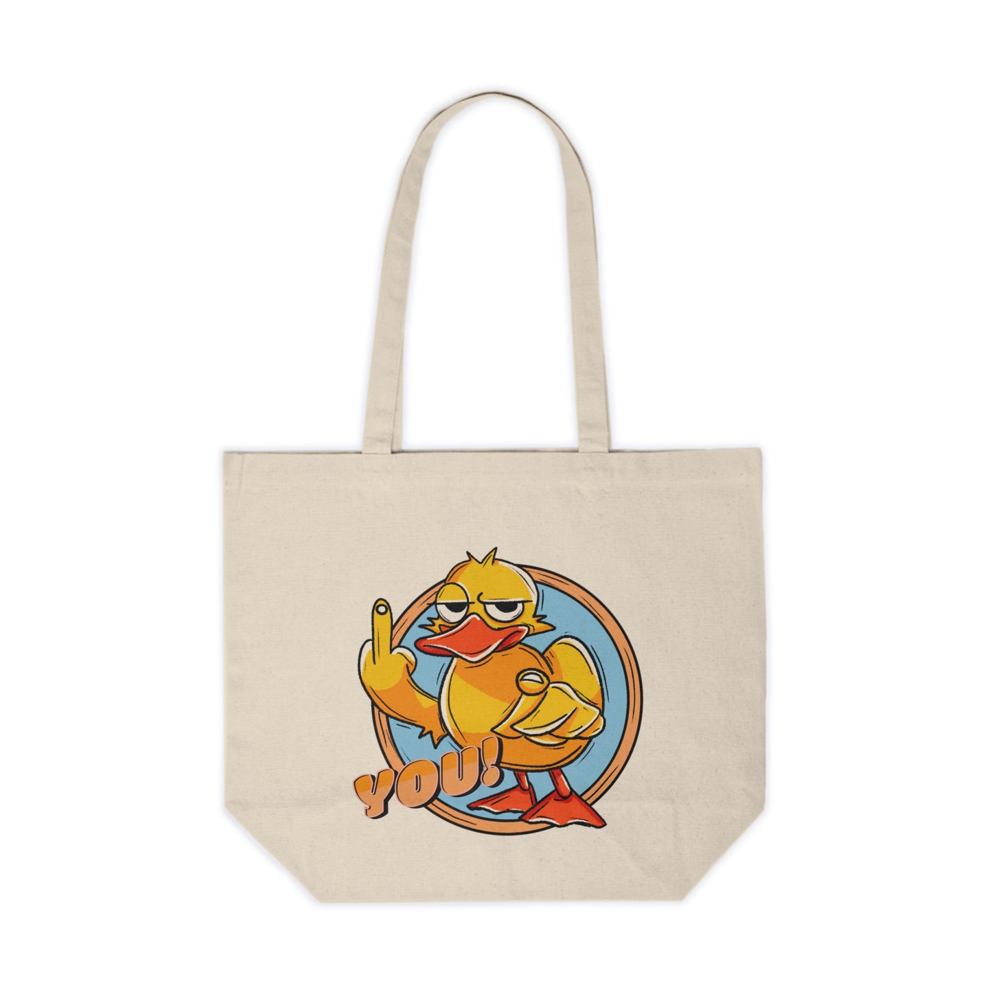 Duck You Canvas Shopping Tote