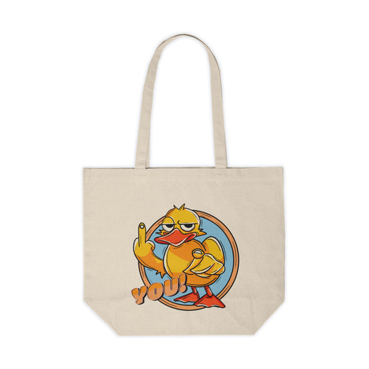 Duck You Canvas Shopping Tote