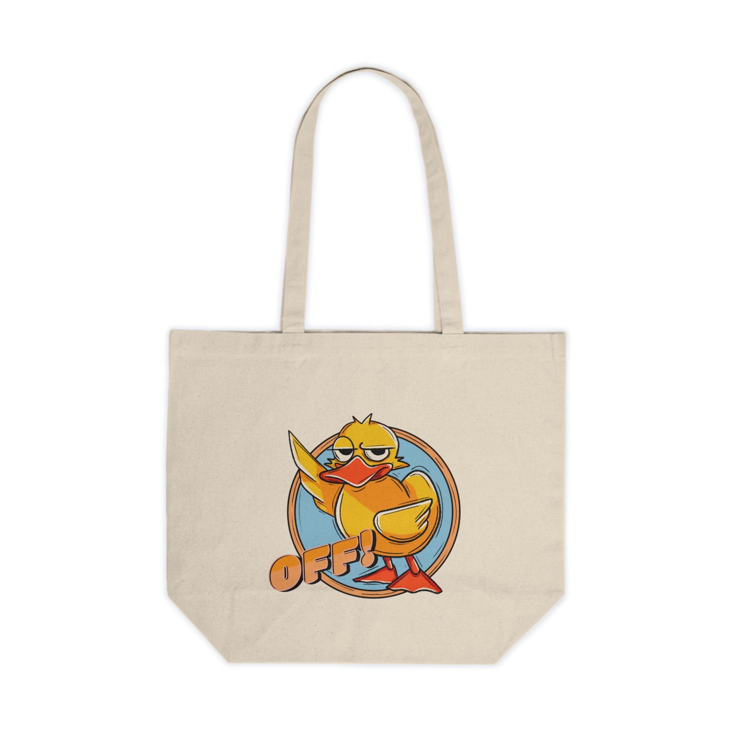 Duck Off Canvas Shopping Tote