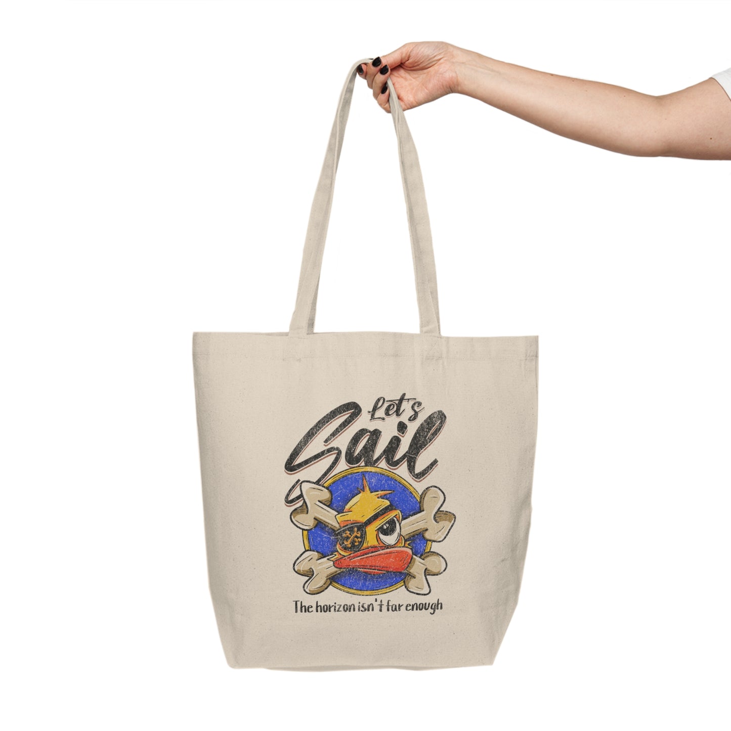 Lets Sail Canvas Shopping Tote