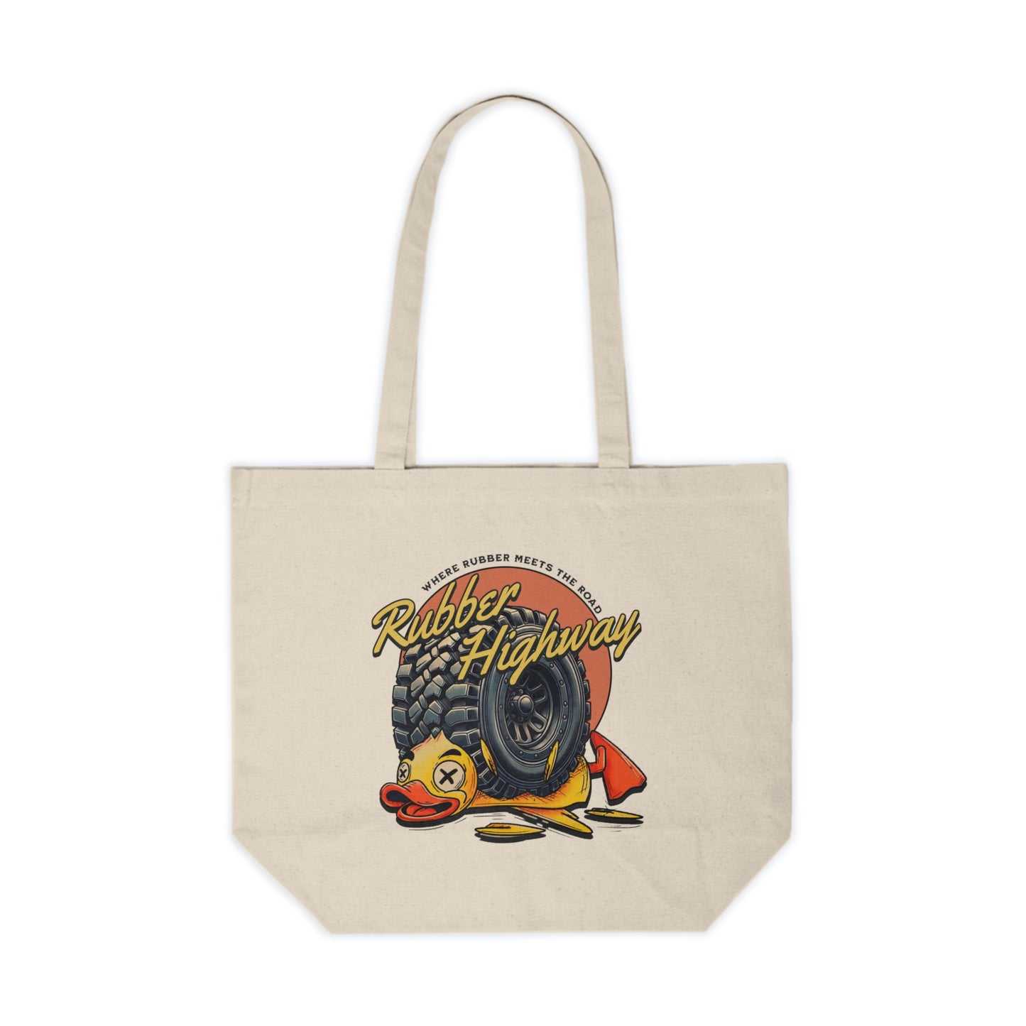 Rubber Highway Canvas Shopping Tote